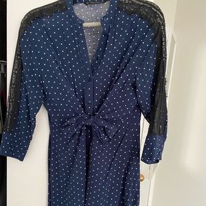Zara dress with adjustable waist and lace